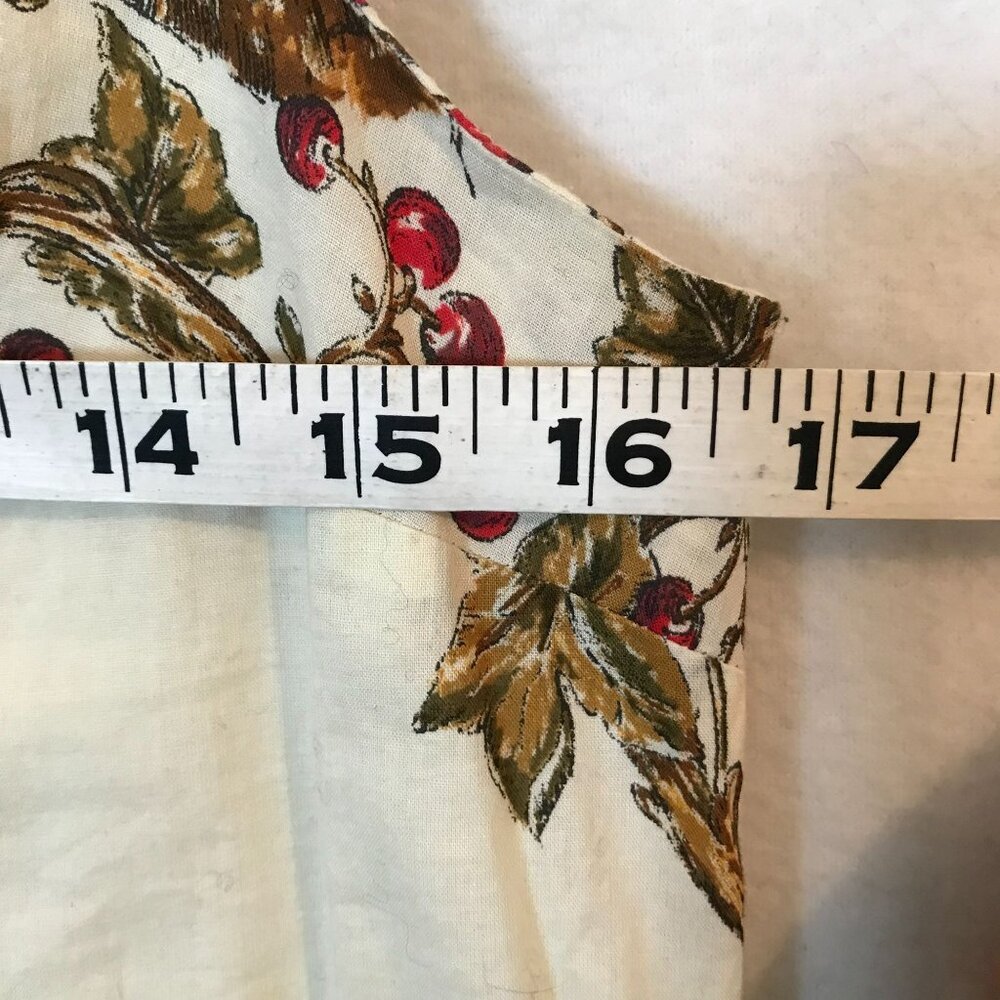 Meadow Rue Womens 2 XS Sleeveless Floral Top Cotton Linen Pockets - Picture 7 of 8